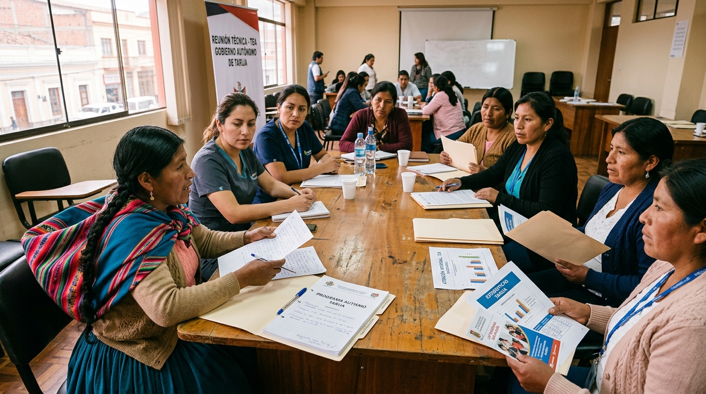 Mesa técnica participativa de madres de familia y autoridades para reglamentar la Ley 396 de Autismo en Tarija