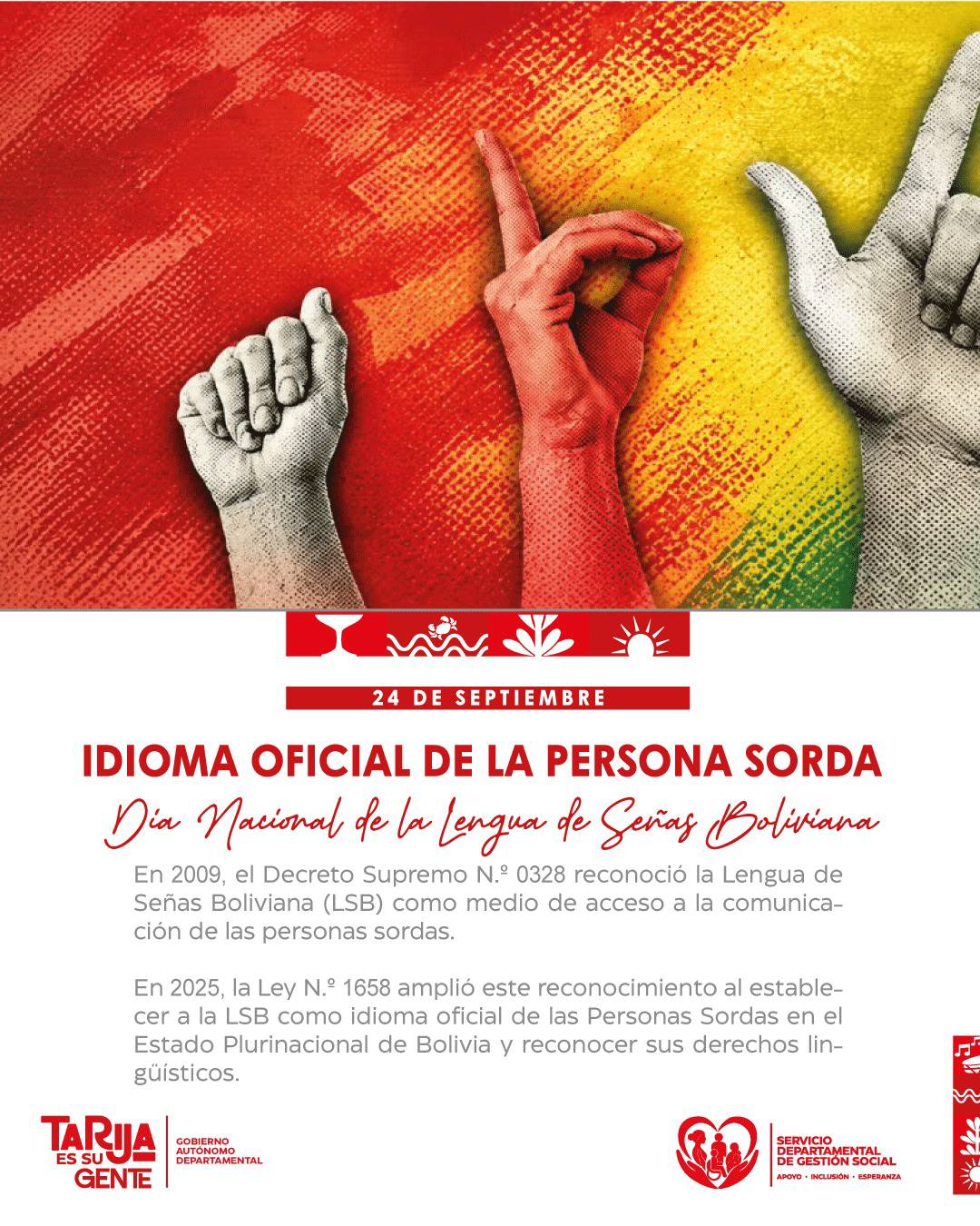 Conmemoración del Día Nacional de la Lengua de Señas Boliviana y avances normativos